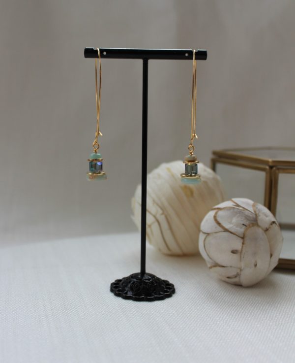 green gemstone earrings 1