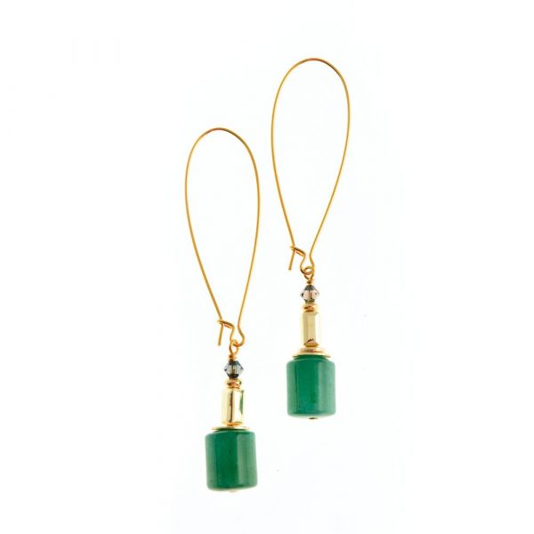 wilde emeralde column earrings