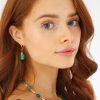 wilde emeralde column earrings short