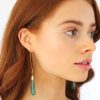 wilde emeralde drop earrings long