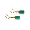green gemstone drop earrings 3