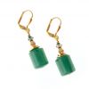 green gemstone drop earrings 2