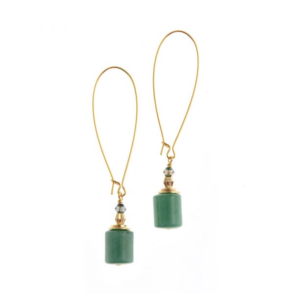wilde emeralde column earrings