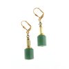 green gemstone statement earrings d