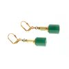 green gemstone statement earrings e