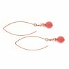 Flamant Pink Shell Earrings Long