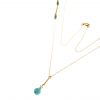 81kk seagreen long necklac