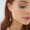 Flamant Peach Earrings Long