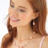 Flamant Peach Shell Earrings