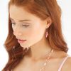 Flamant Pink Shell Earrings Short