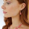 Flamant Pink Earrings Short