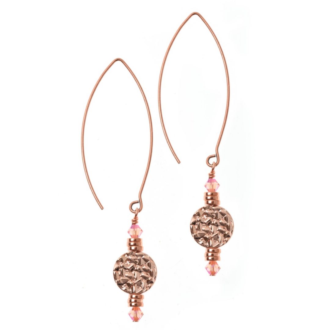 KL- 2518 Flamant Disc Earrings