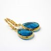 teal drop earrings