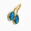 teal drop earrings