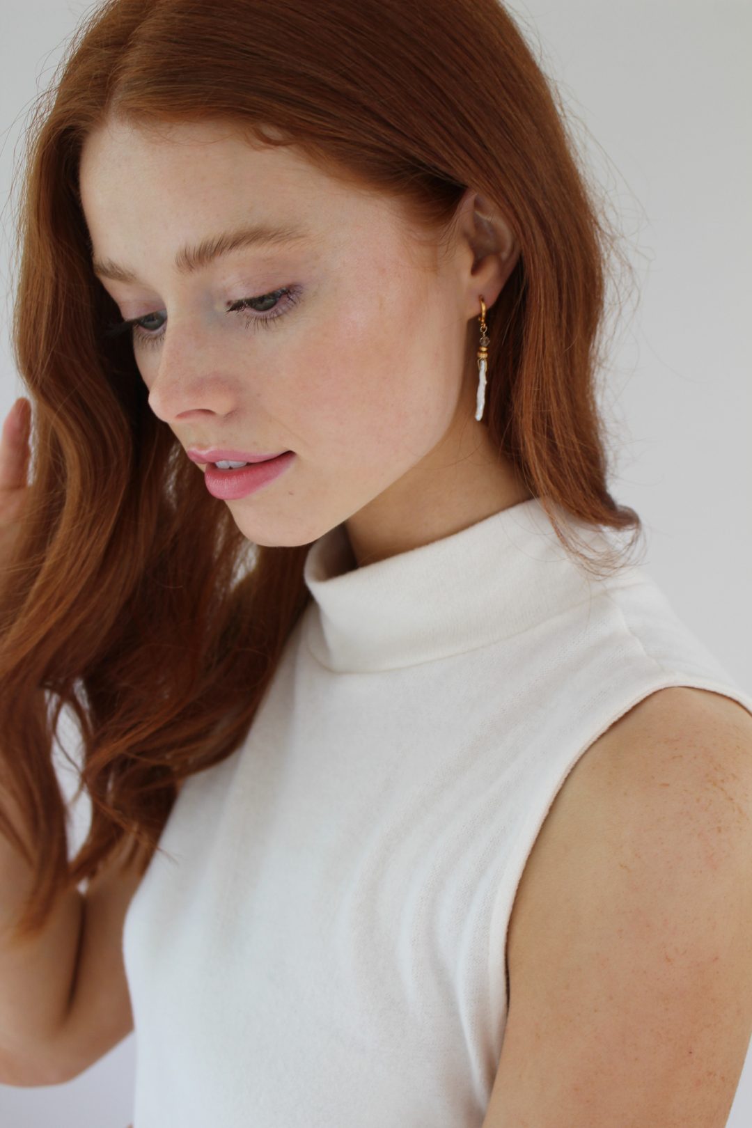 k kajoux pearl earrings