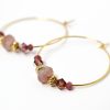 peony blush hoops