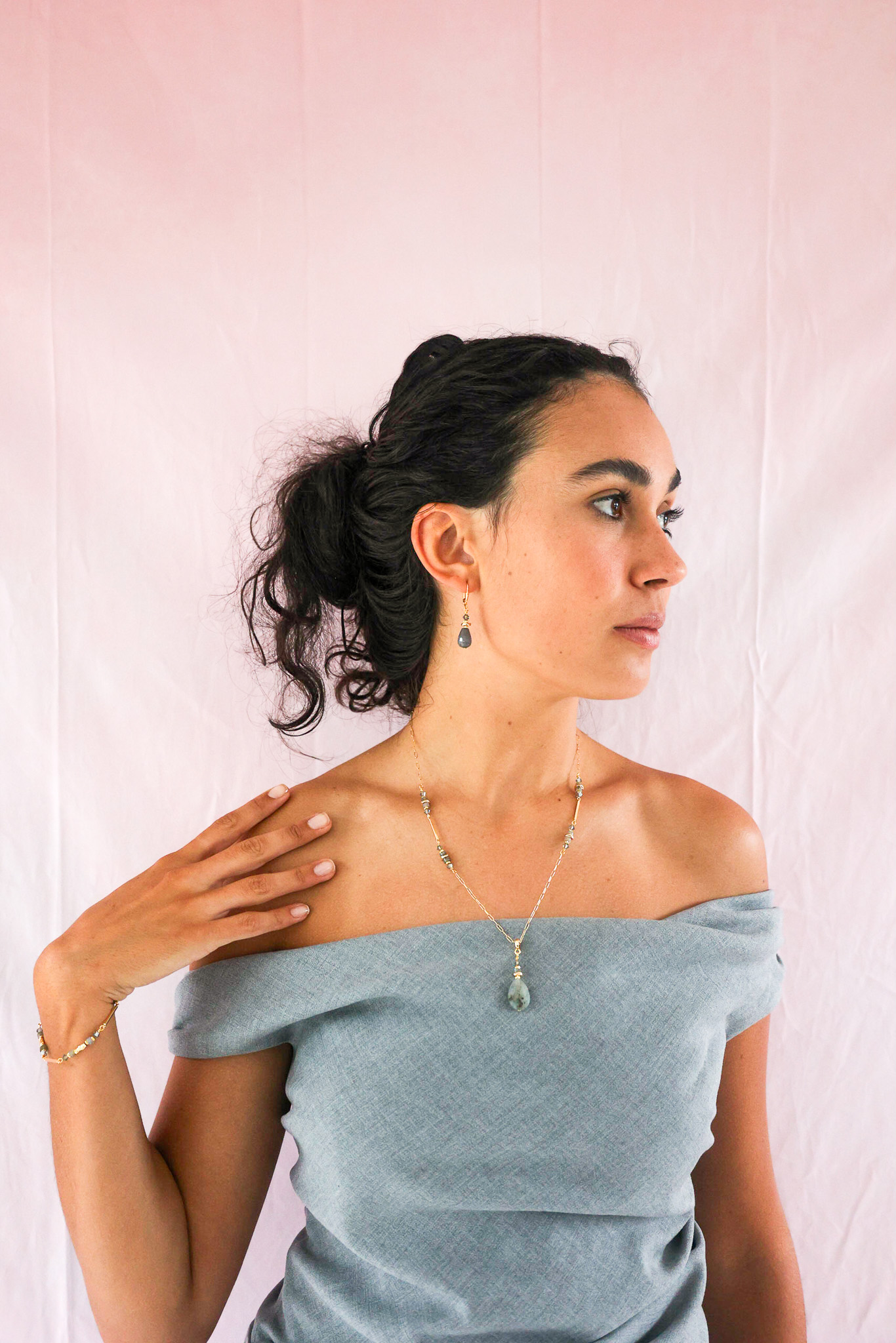 627A6958 K Kajoux Earrings- semi- precious stones, jade