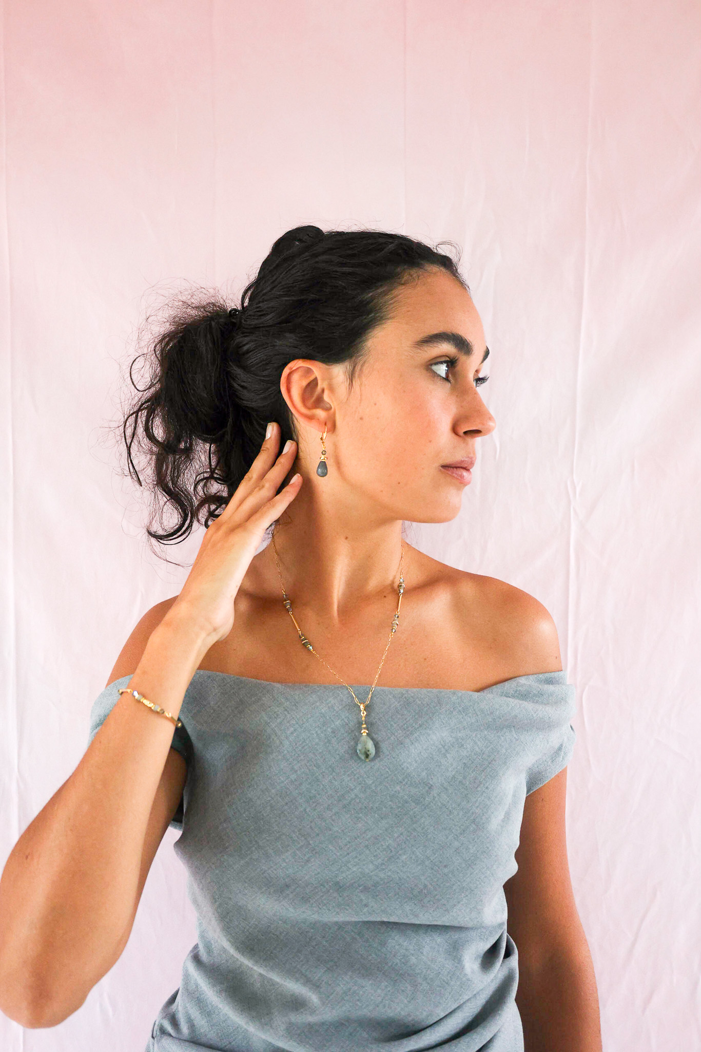 627A6959 K Kajoux Earrings- semi- precious stones, jade