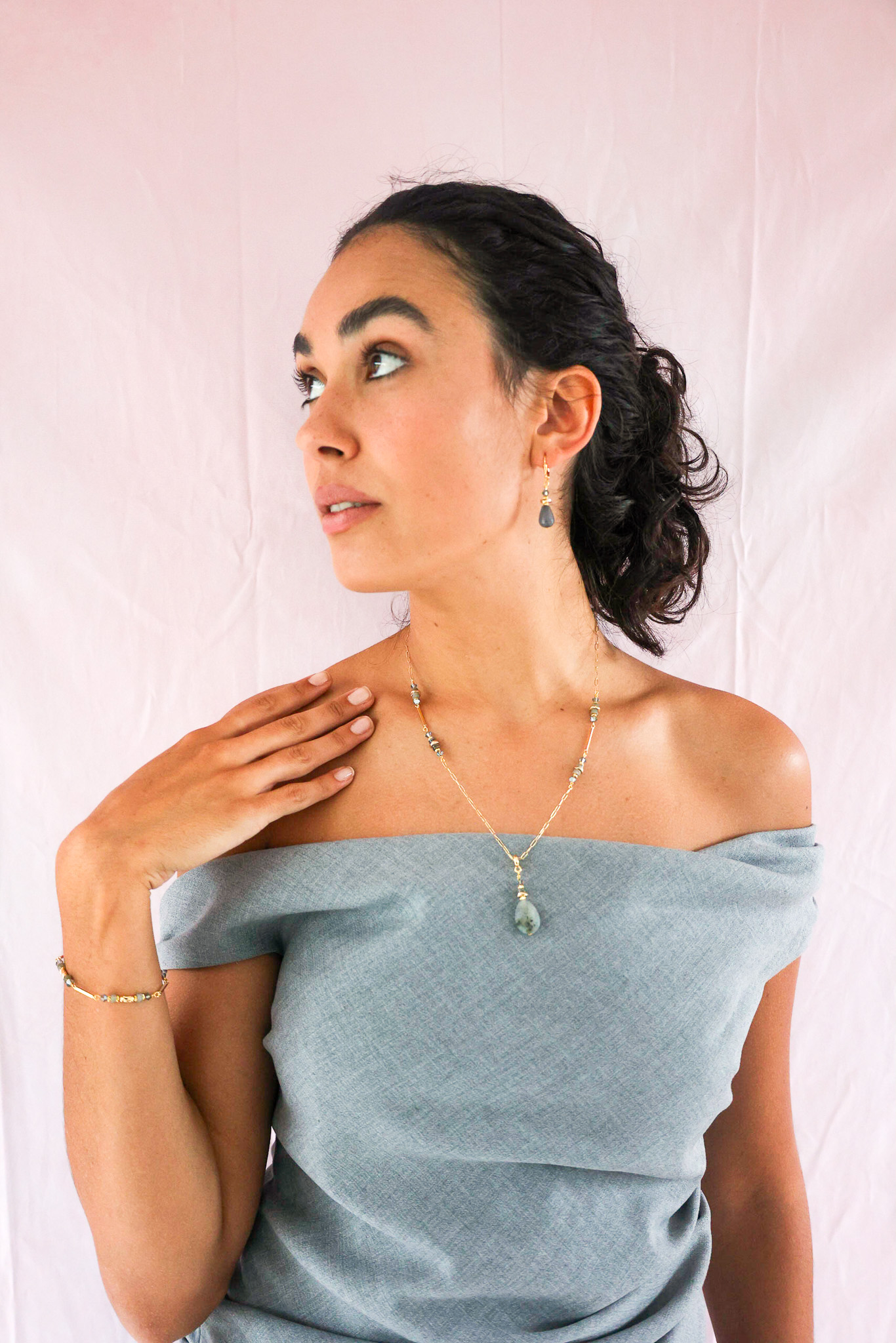 627A6963 K Kajoux Earrings- semi- precious stones, jade