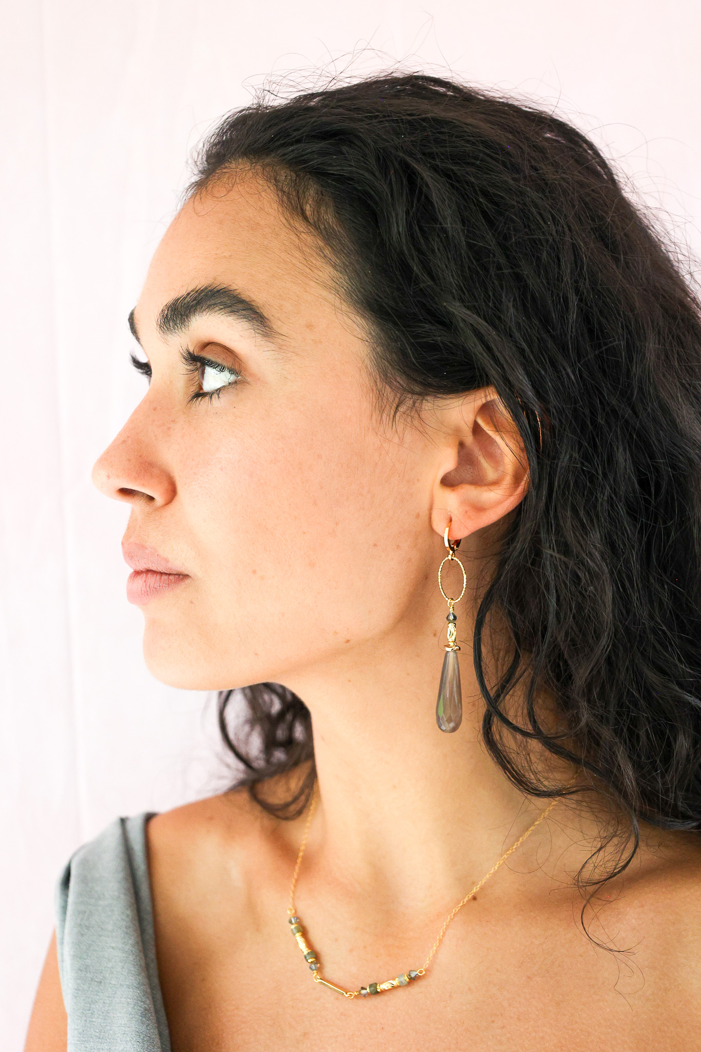 627A7333 K Kajoux Earrings- semi- precious stones, jade