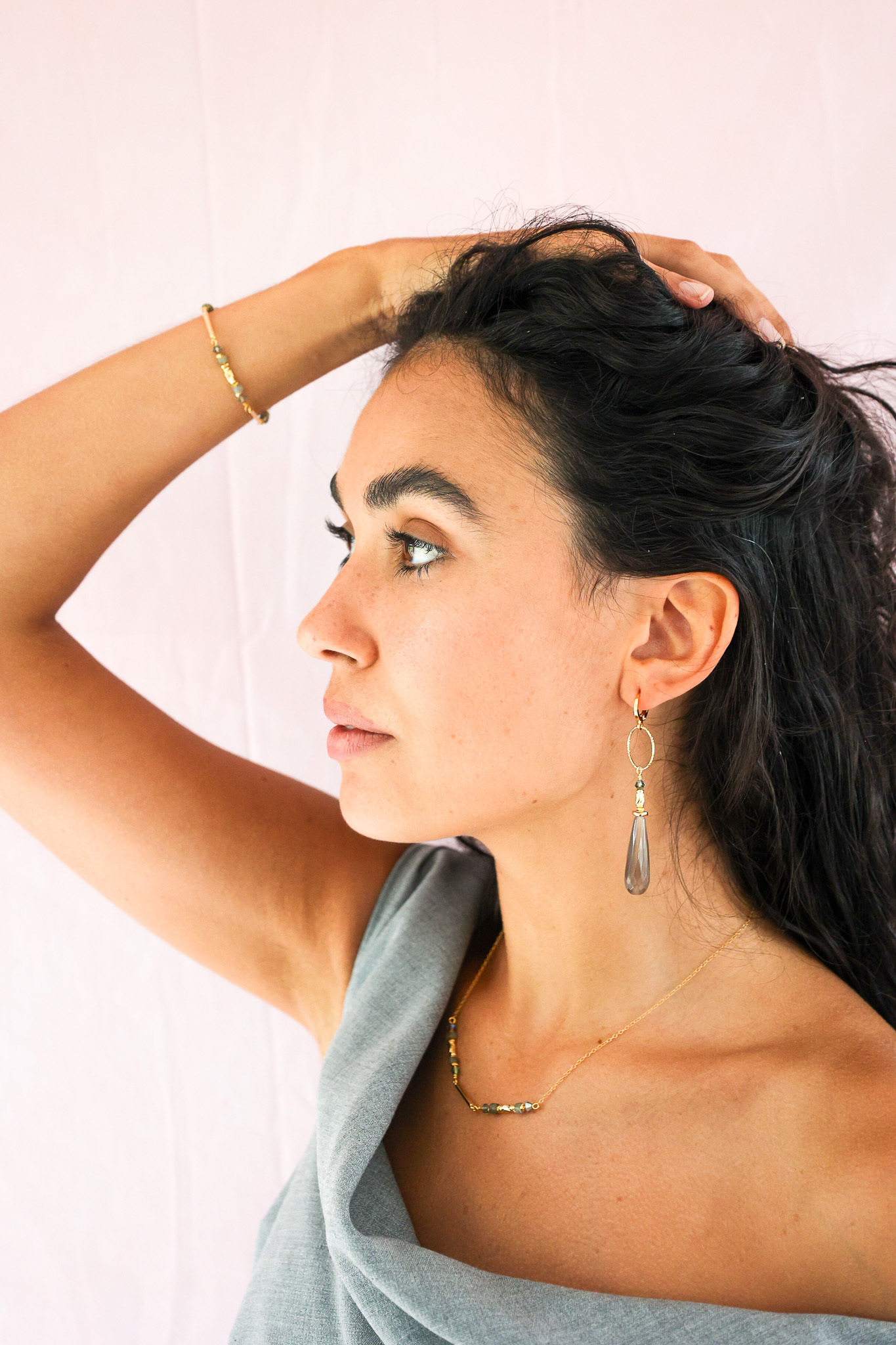 627A7342 K Kajoux Earrings- semi- precious stones, jade