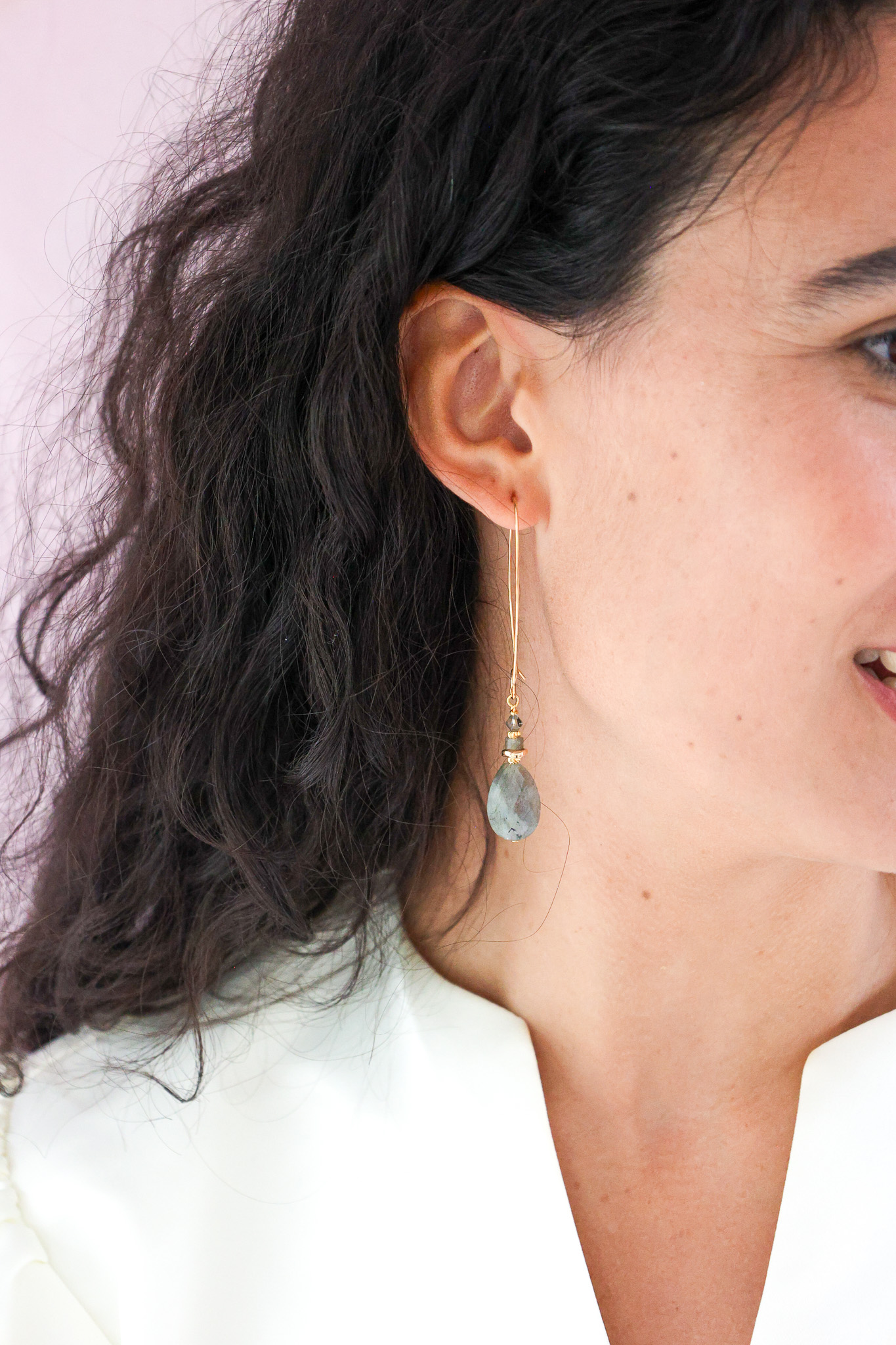 627A7713 K Kajoux Earrings- semi- precious stones, labradorite