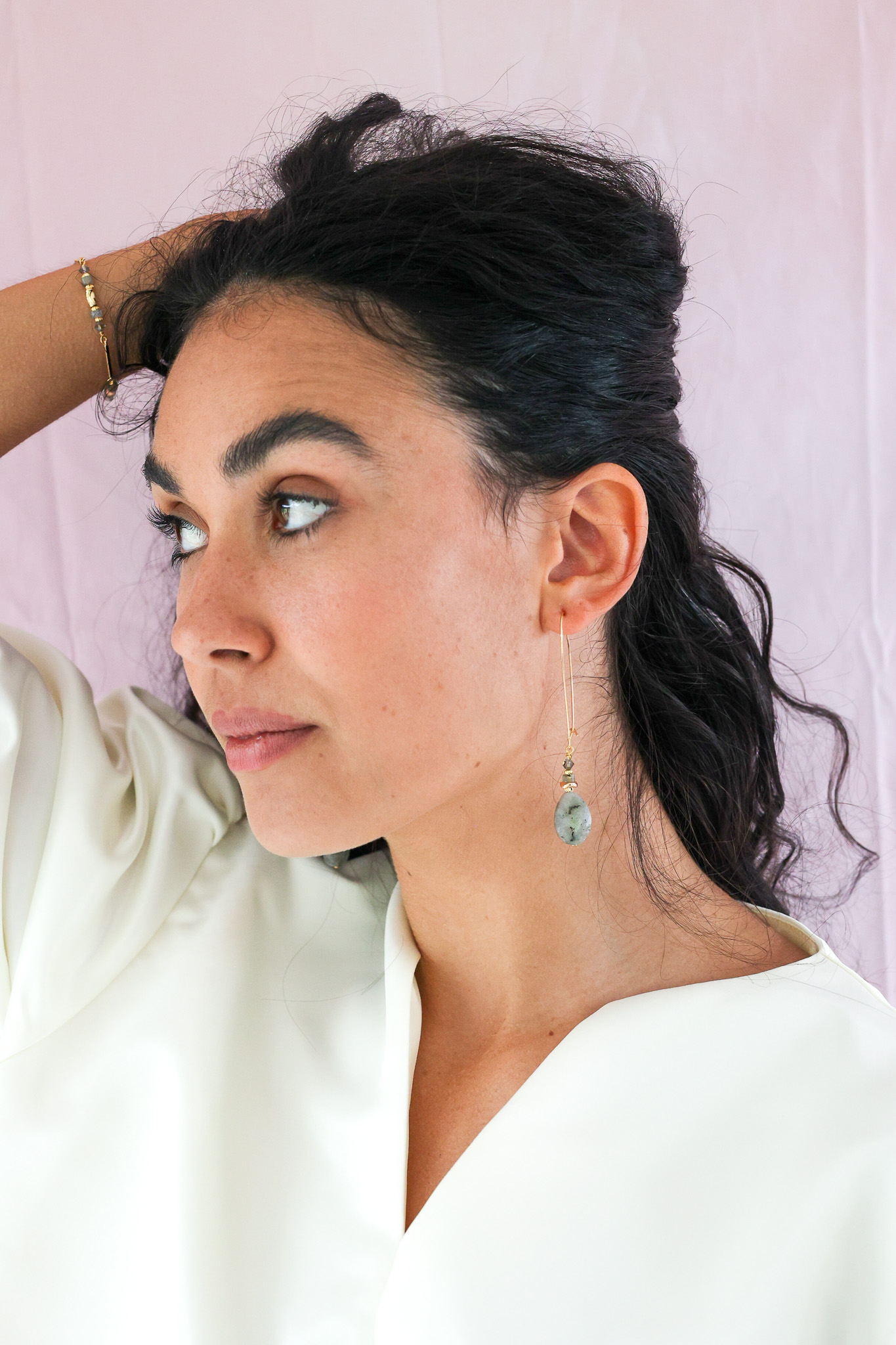 627A7735 K Kajoux Earrings- semi- precious stones, labradorite