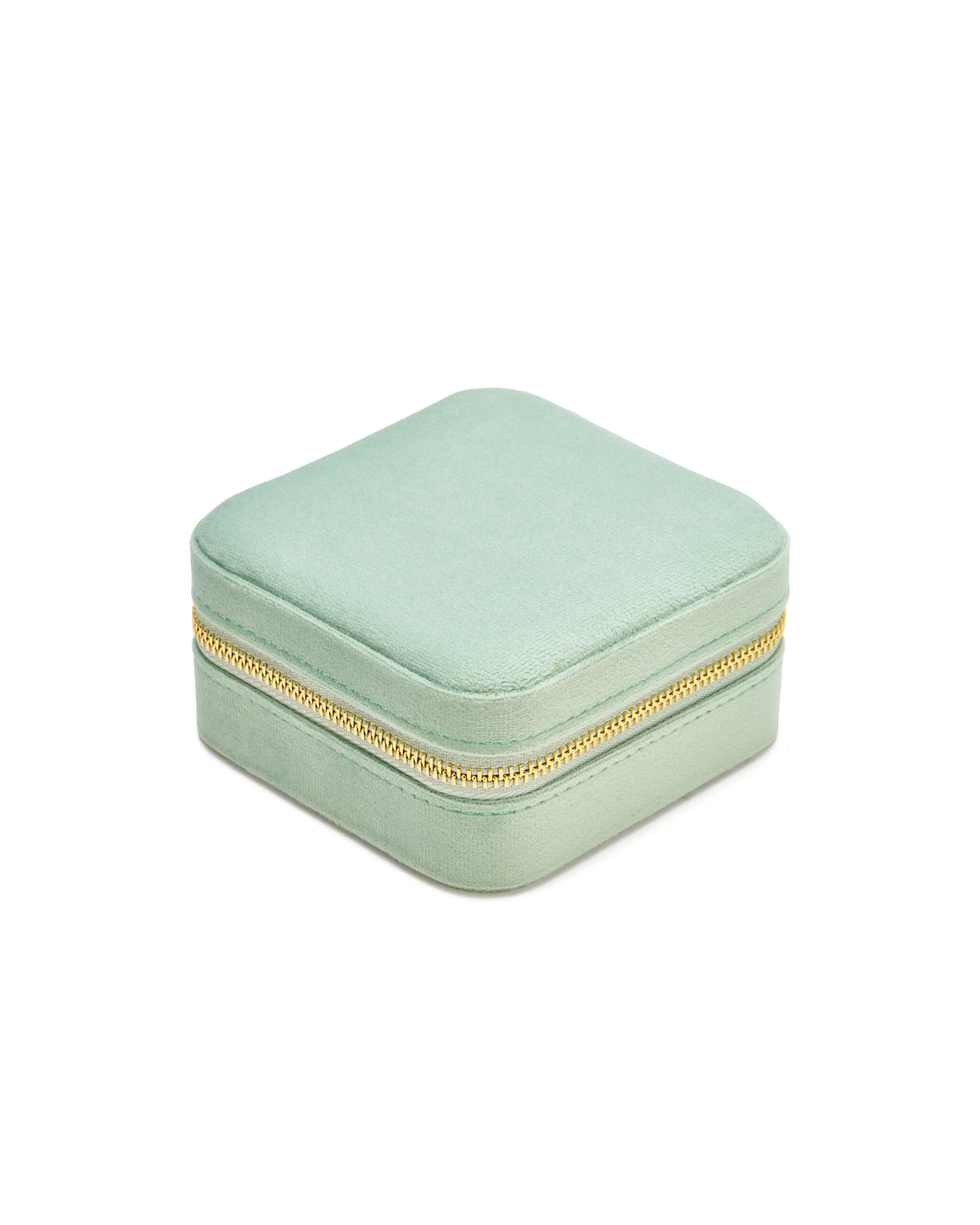 SAMT SCHMUCKKÄSTCHEN col. lime cream K Kajoux Jewellery Case