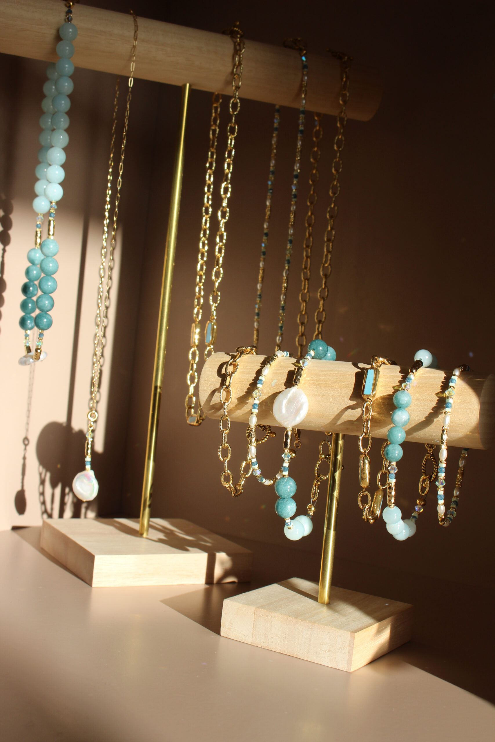 Atlantic Drift bracelet with semi-precious stones and gold accents