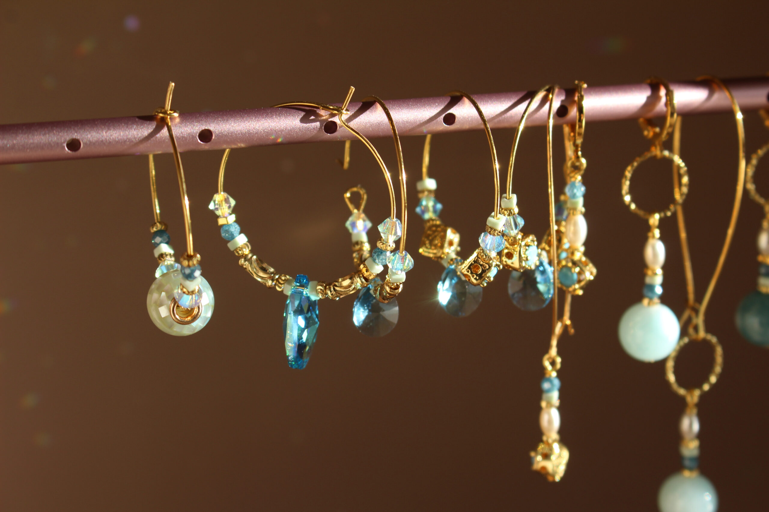 Handmade Irish coastal earrings inspired by the Atlantic Ocean