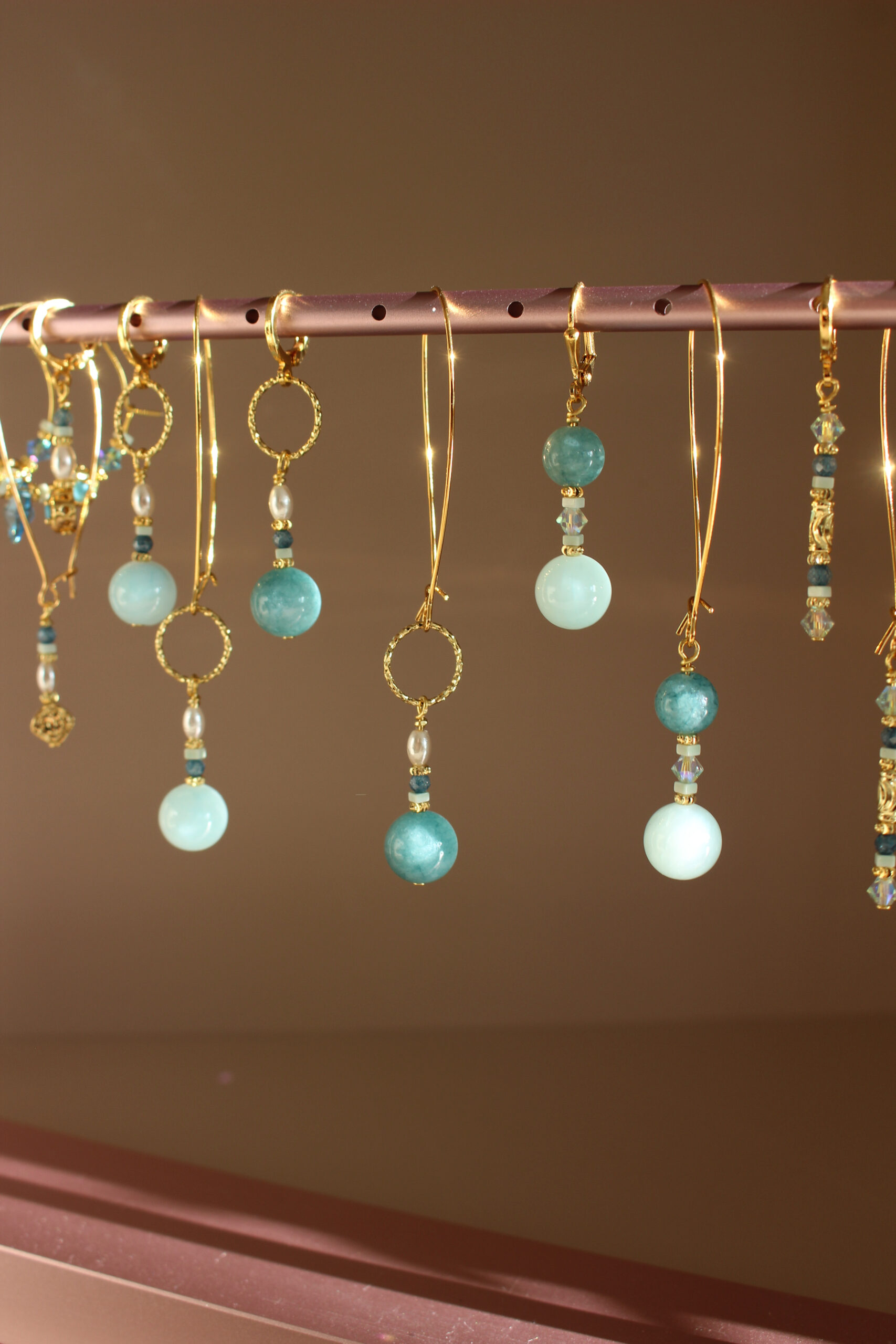 Handmade Irish coastal earrings inspired by the Atlantic Ocean