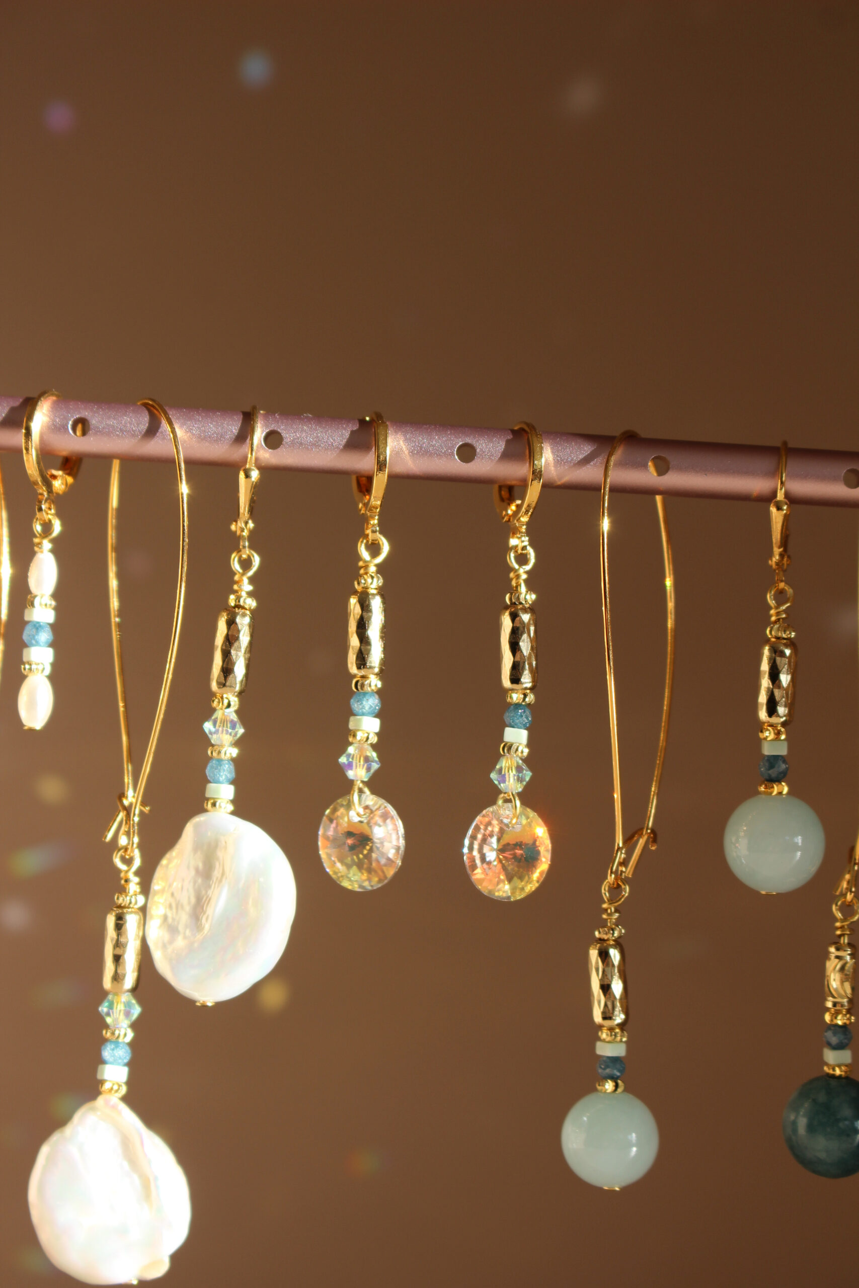 Handmade Irish coastal earrings inspired by the Atlantic Ocean