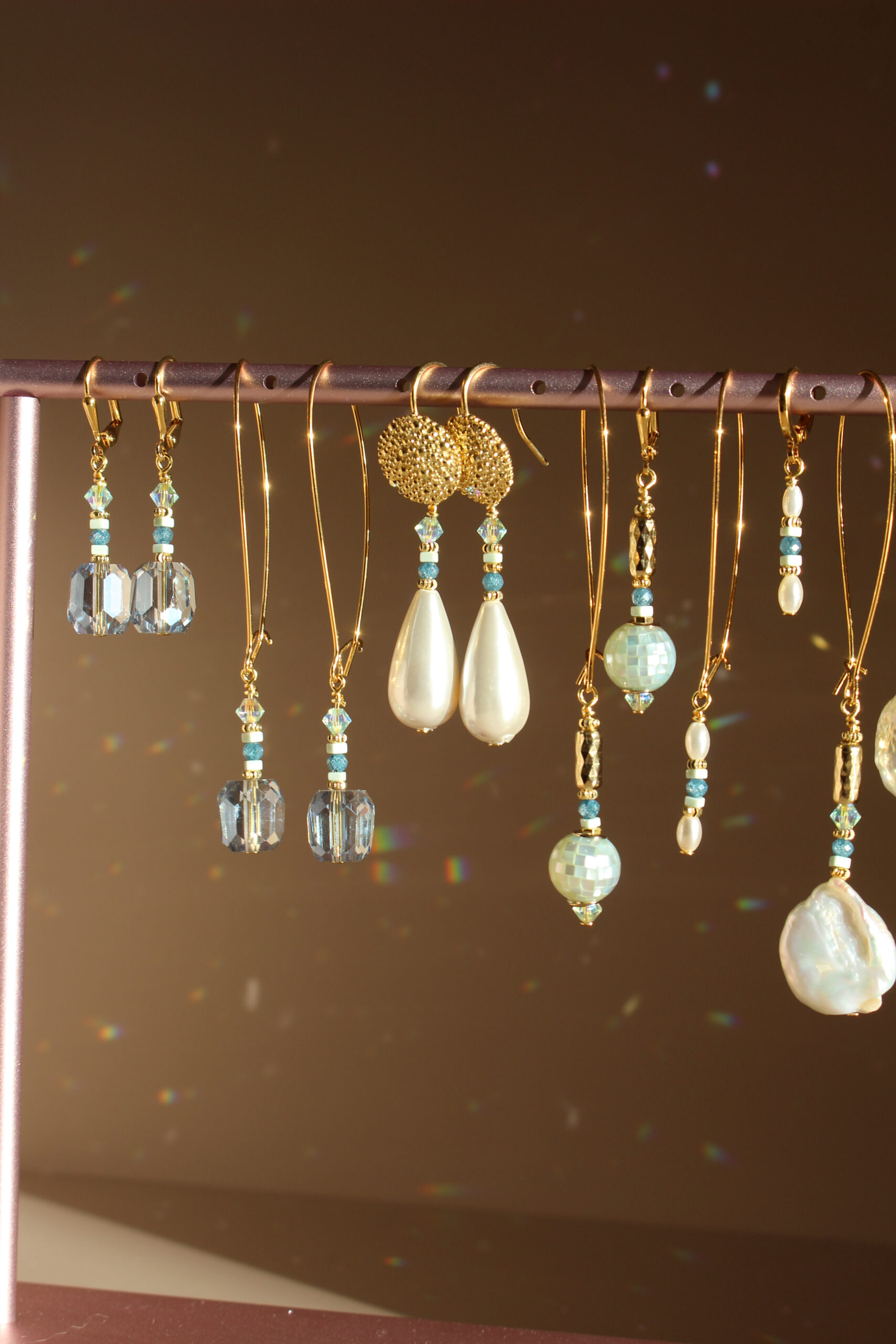 Handmade Irish coastal earrings inspired by the Atlantic Ocean